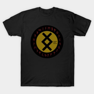 Yellow Inguz Futhark Rune Symbol T-Shirt